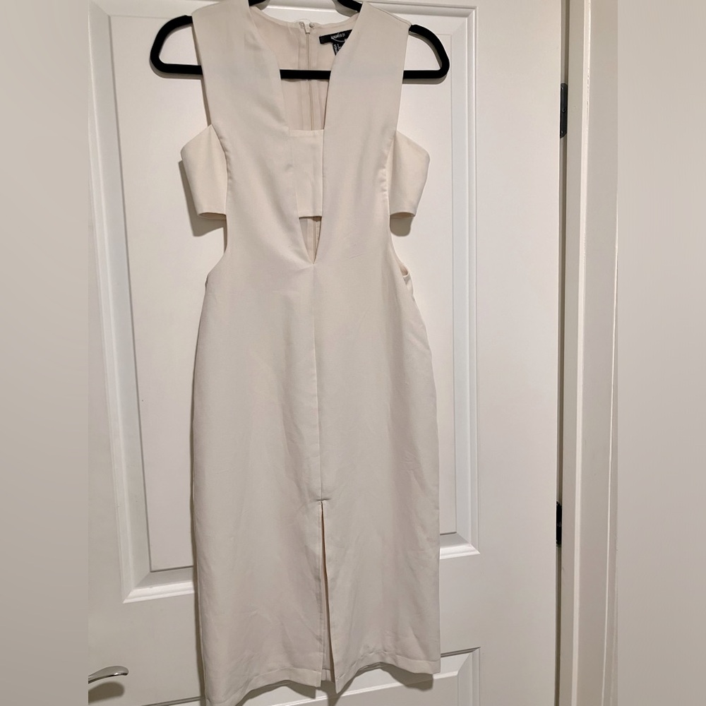 Cream forever21 midi dress